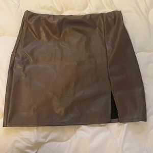 Faux leather skirt